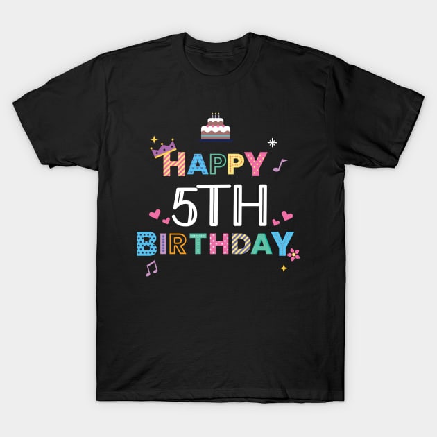 Happy Birthday 5. Geburtstag T-Shirt by schuhboutique-finke